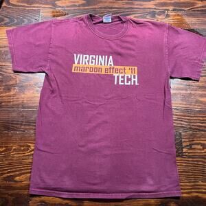 Gildan M Y2K Virginia Tech T Shirt Maroon Regular